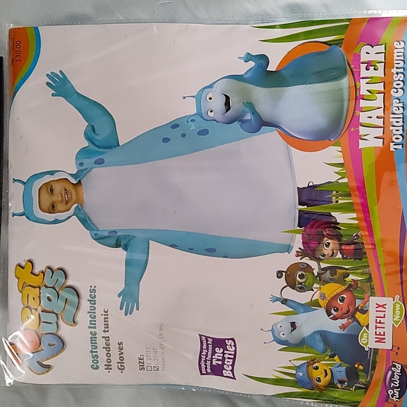 Walter Beat Bugs Toddler Costume Large 3T / 4T - Picture 1 of 6
